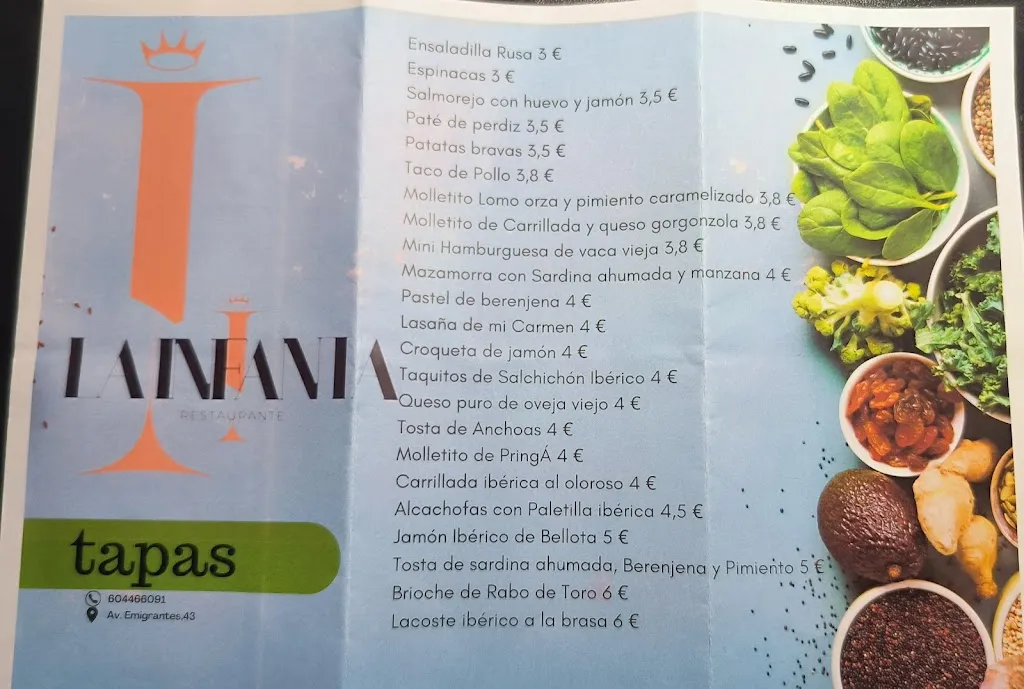 Menu_LA INFANTA restaurante_Écija_image_2