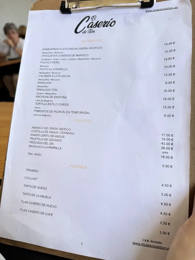 Menu_Restaurante El Caserío De Tion_Coirós_immagine_2