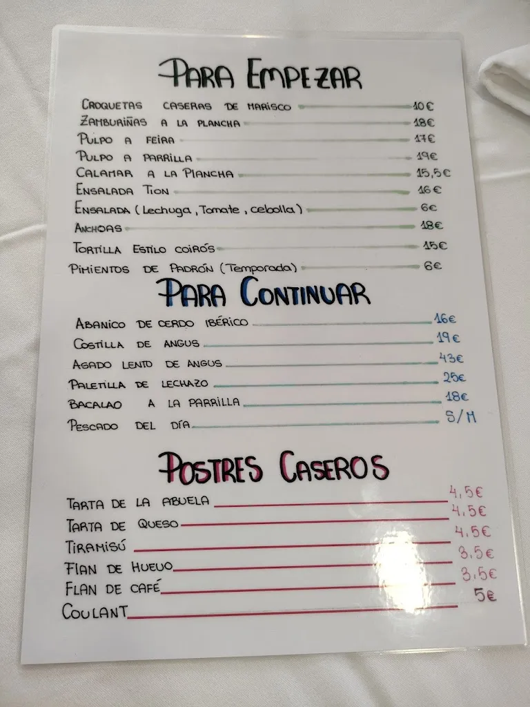 Menu_Restaurante El Caserío De Tion_Coirós_immagine_4