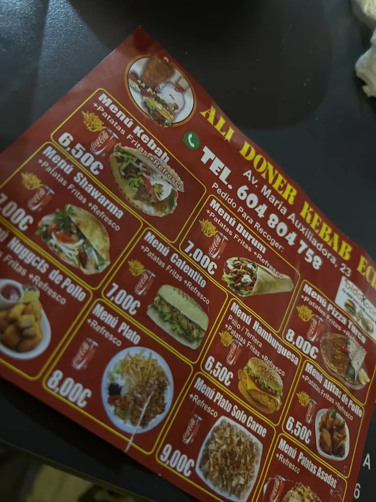 Menu_Ali Doner Kebab Écija_Écija_immagine_1