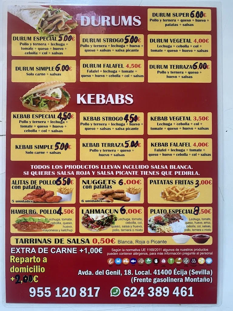 Menu_Kebab LA TERRAZA ECIJA_Écija_image_1