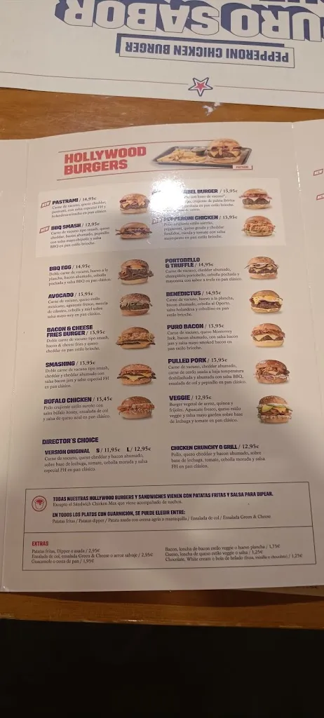 Menu_Foster's Hollywood_Écija_immagine_2