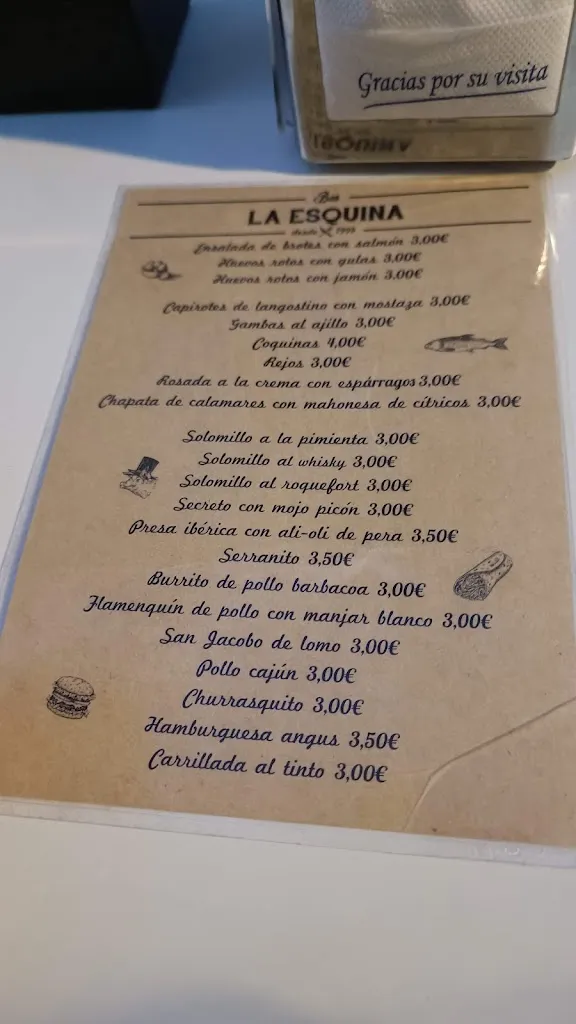 Menu_Bar La Esquina_Estepa_image_1