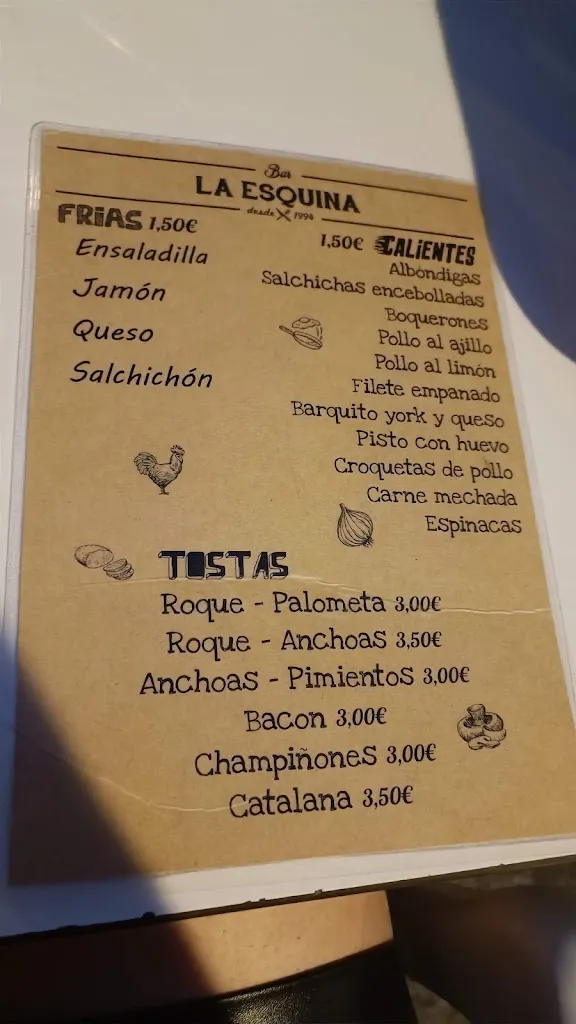 Menu_Bar La Esquina_Estepa_image_2