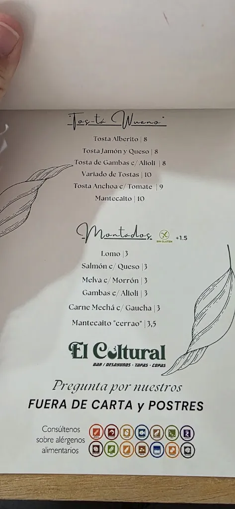 Menu_Bar y Restaurante de tapas 'El Cultural'_Fuentes de Andalucía_image_2