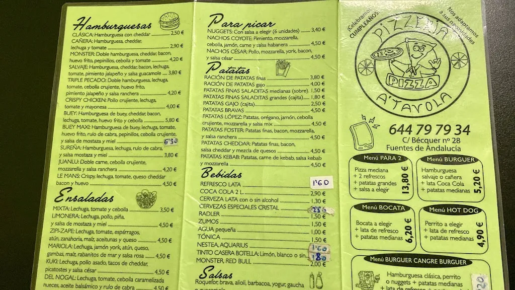 Menu_Pizzeria A Tavola_Fuentes de Andalucía_image_4