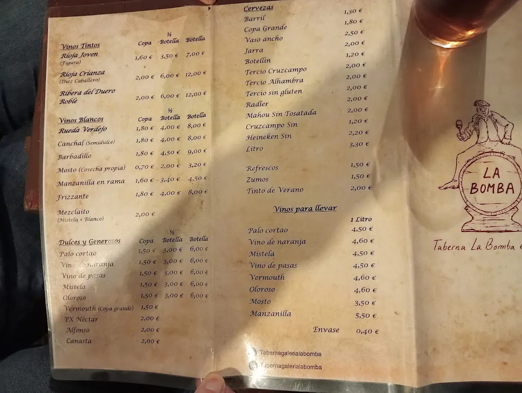 Menu_Taberna Galería la Bomba_Gerena_image_1