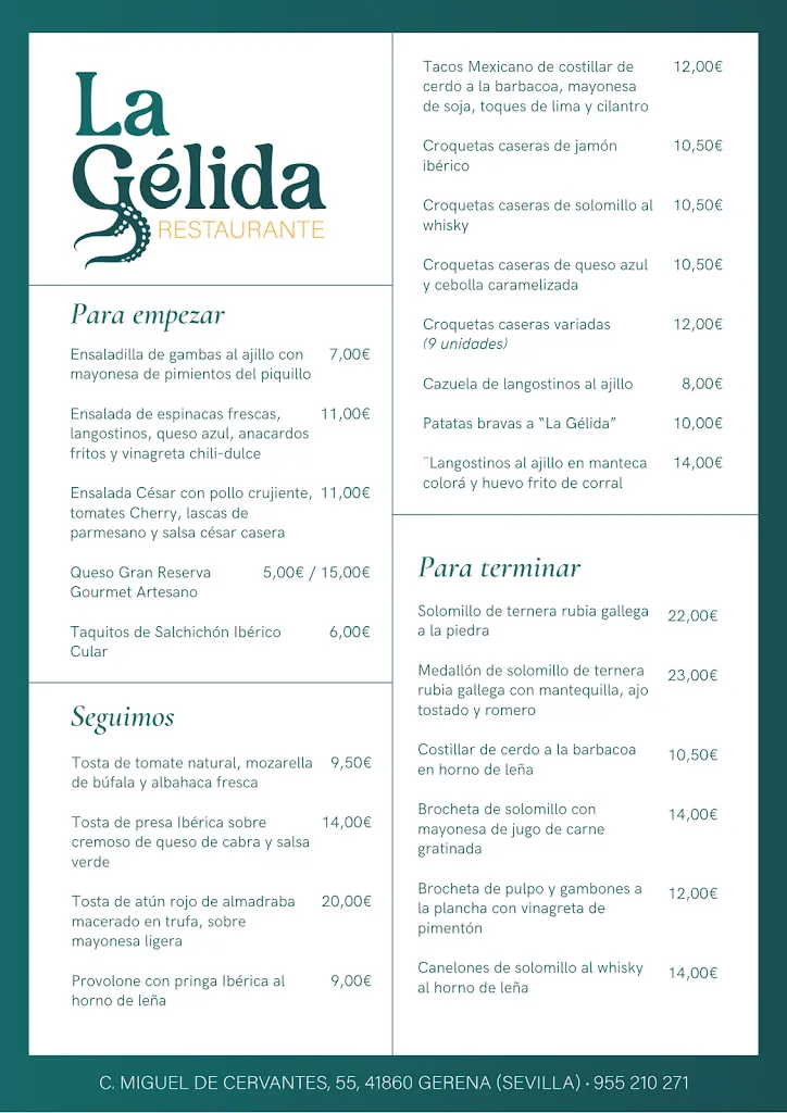 Menü_Homemade Meals Bar Spain_Gerena_Bild_1