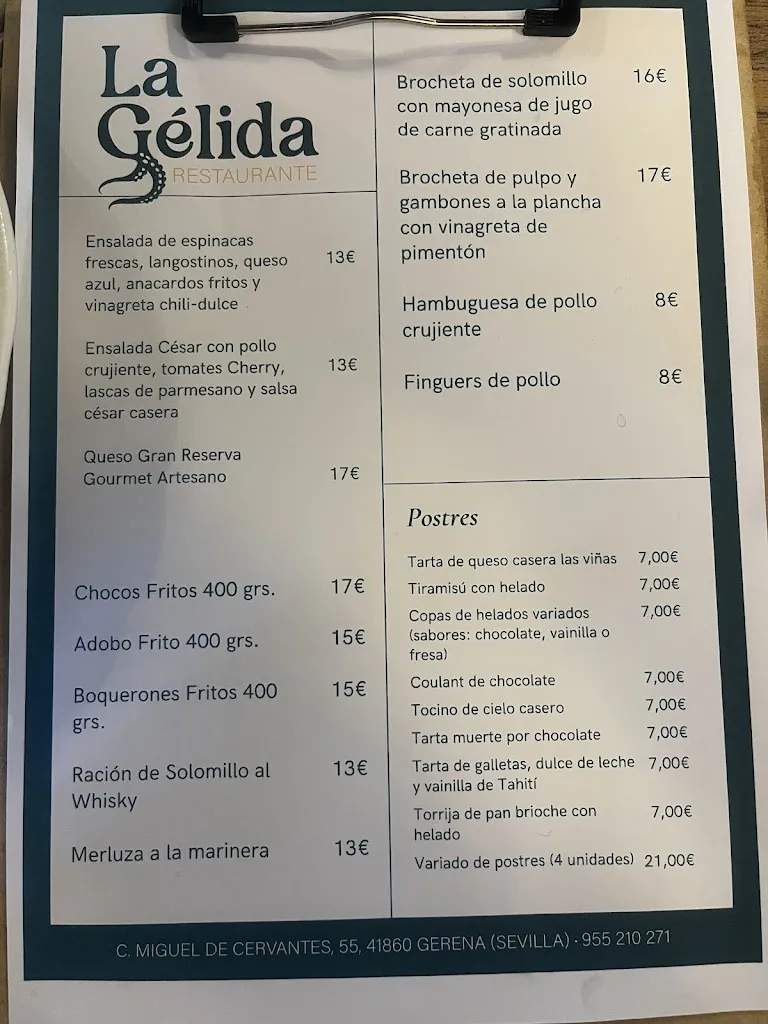 Menü_Homemade Meals Bar Spain_Gerena_Bild_3