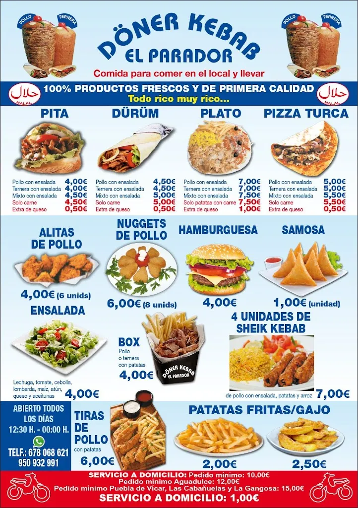 Menu_El Parador_Alicún_image_1