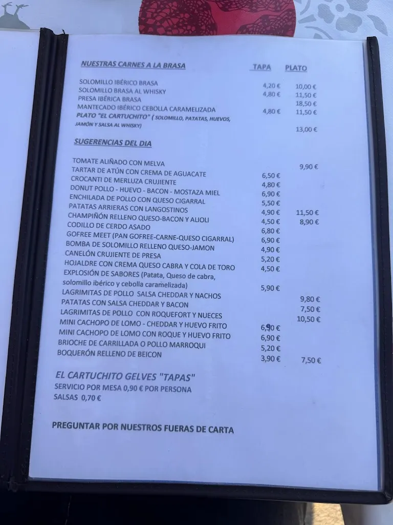 Menu_Bar El Cartuchito Gelves_Gelves_image_1