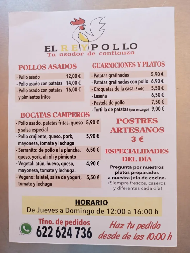 Menu_El Rey Pollo | Pollería en Gelves_Gelves_image_1