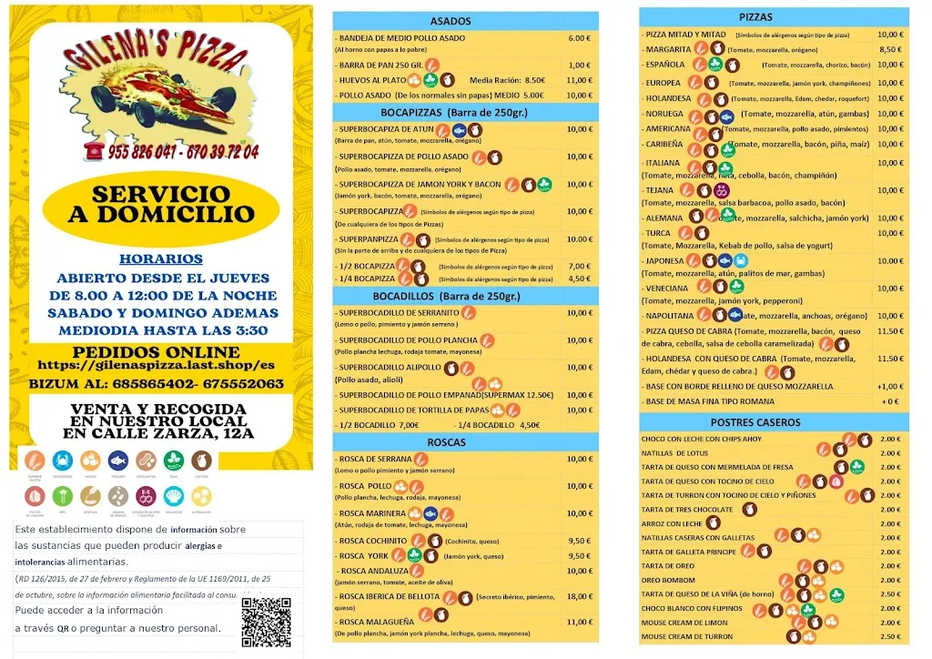 Menu_Gilena's Pizza_Gilena_image_2