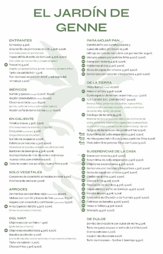 Menu_El jardín de Genne_Gines_immagine_2