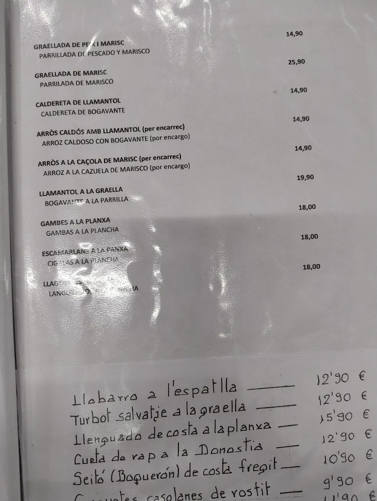 Menu_Bar Restaurant Ginés_Gines_image_3
