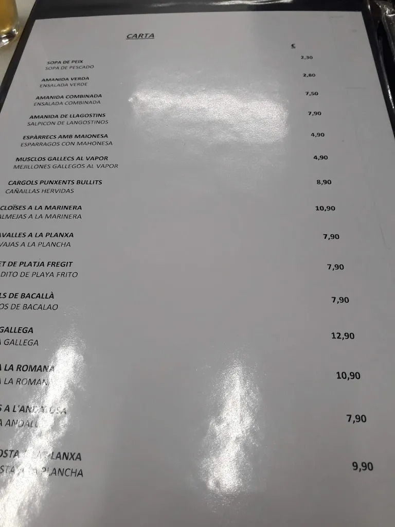 Menu_Bar Restaurant Ginés_Gines_image_4