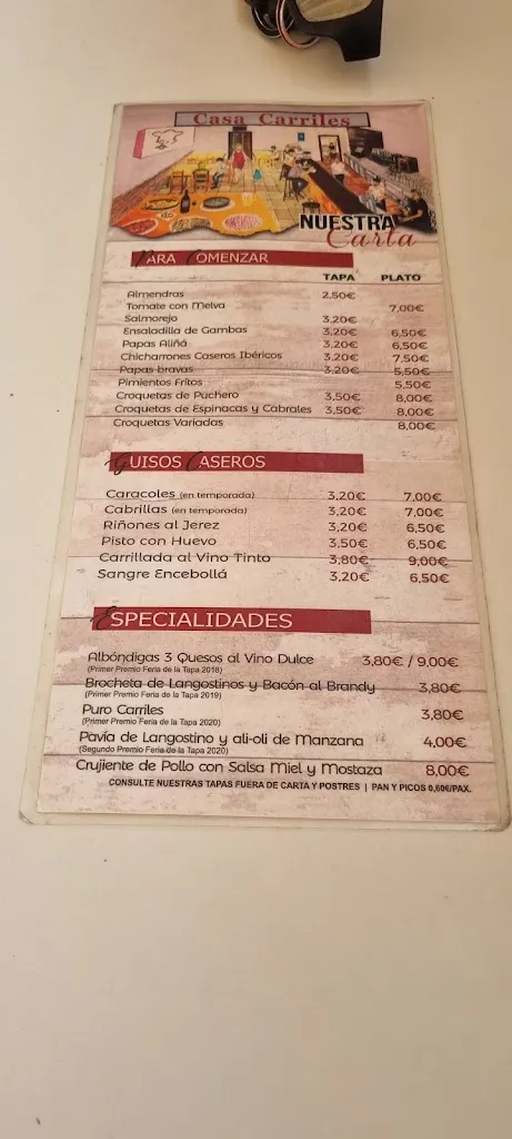 Menu_Carriles' House_Gines_image_4