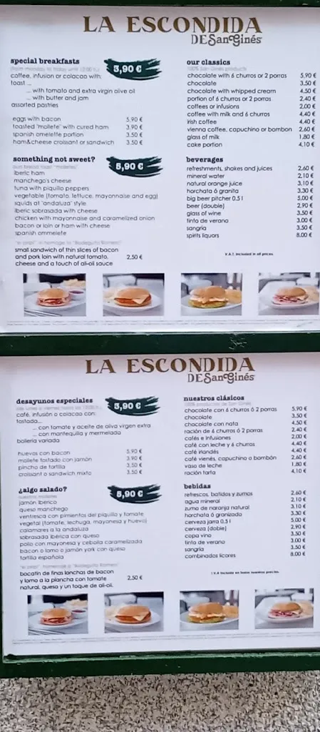Menu_La Escondida de San Ginés_Gines_image_4