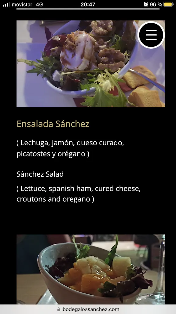 Menu_Los Sánchez Tavern_Alicún_image_4