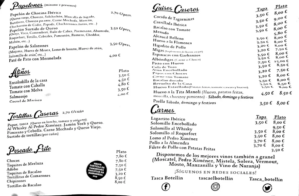 Menu_Tasca El Botellin_Gines_image_3