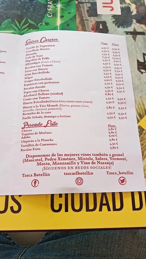 Menu_Tasca El Botellin_Gines_image_4