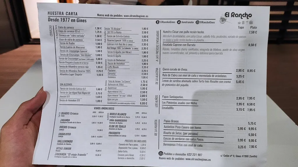 Menu_The Ranch Bar_Gines_image_1