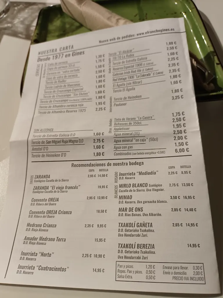 Menu_The Ranch Bar_Gines_image_4