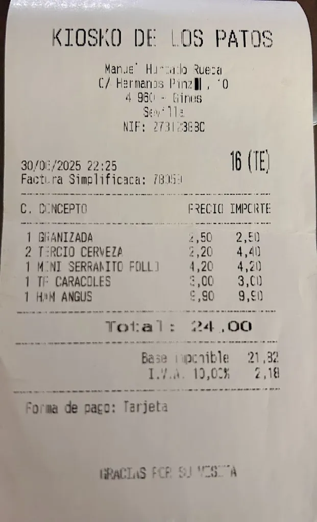 Paco Pérez Carrasco_Bar Parque de los patos Gines_Gines_recensione