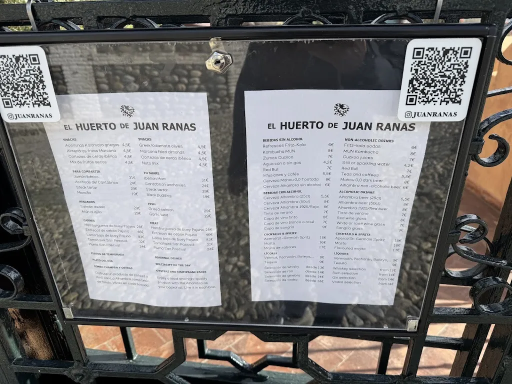 Menu_El Huerto de Juan Ranas, La Terraza._Alicún_image_2