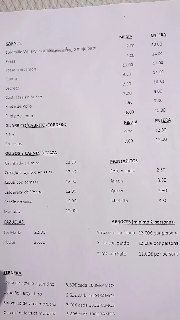 Menu_La Cantina Ruta del Agua. Guillena_Guillena_image_1