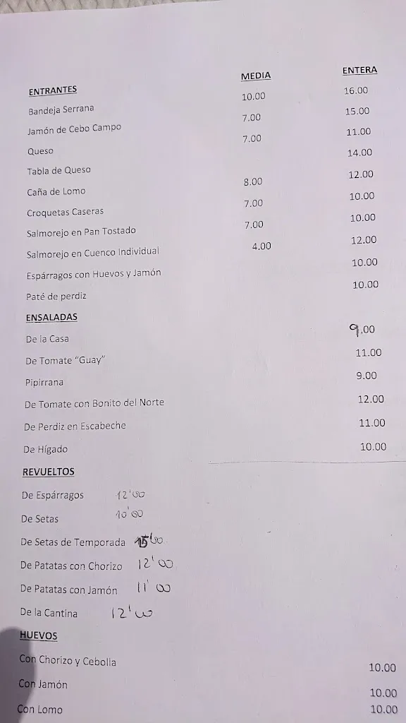Menu_La Cantina Ruta del Agua. Guillena_Guillena_image_2