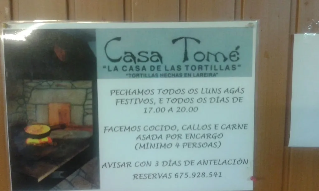 Menu_Casa Tomé. Casa De Las Tortillas_Coirós_image_1
