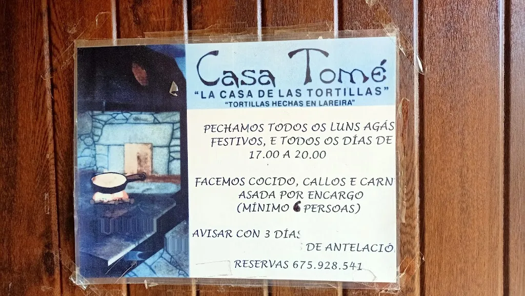 Menu_Casa Tomé. Casa De Las Tortillas_Coirós_image_3