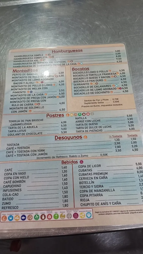 Menu_Bar El Gordo Casa Luisa_Guillena_image_2