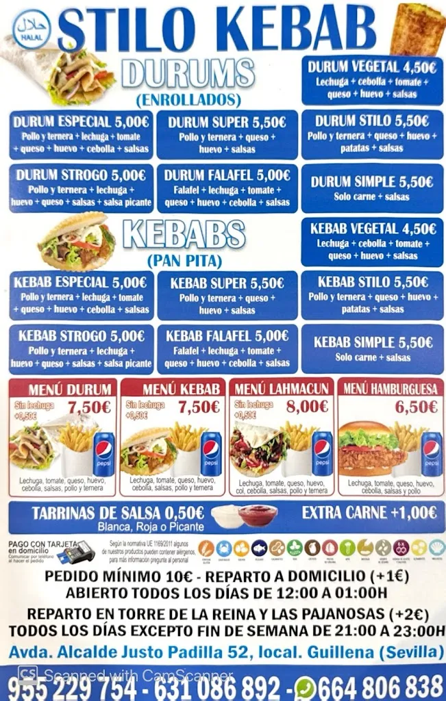 Menu_Stilo Kebab Guillena_Guillena_immagine_2