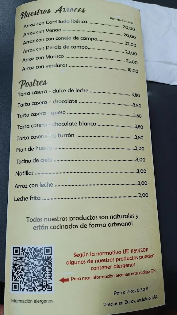 Menu_Bar Casa Miquete Las Pajanosas_Guillena_image_1