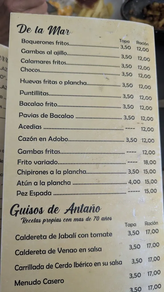 Menu_Bar Casa Miquete Las Pajanosas_Guillena_image_2