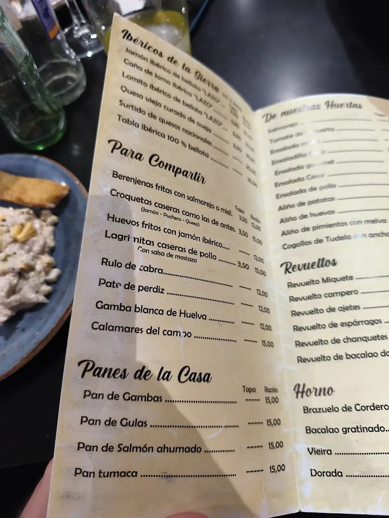 Menu_Bar Casa Miquete Las Pajanosas_Guillena_image_3