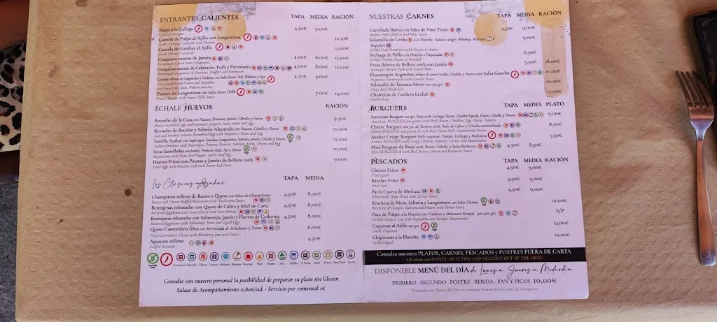 Menu_Bar restaurante Azahar_Lebrija_image_1