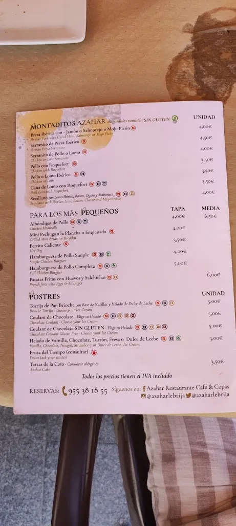 Menu_Bar restaurante Azahar_Lebrija_image_3