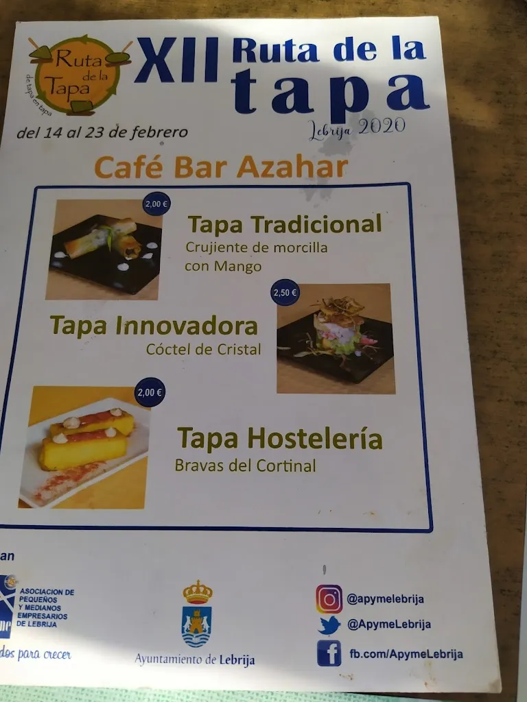 Menu_Bar restaurante Azahar_Lebrija_image_4