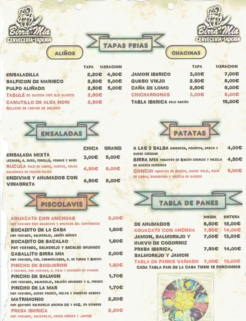 Menu_CERVECERIA BIRRA MIA_Lebrija_image_1