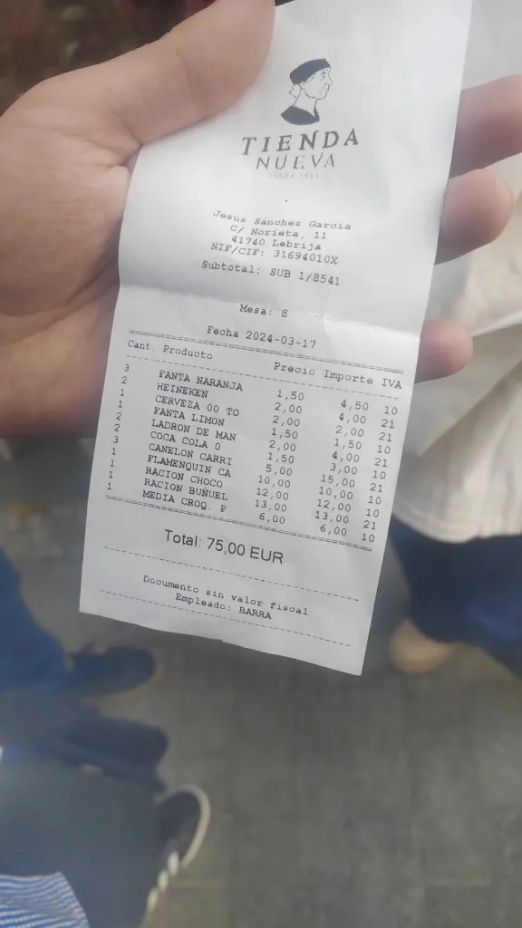 Olga Mateo Moreno_Bar Tienda Nueva_Lebrija_review