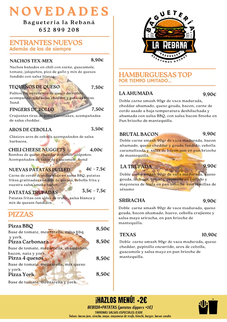 Menu_Baguetería La Rebaná_Luisiana La_immagine_1