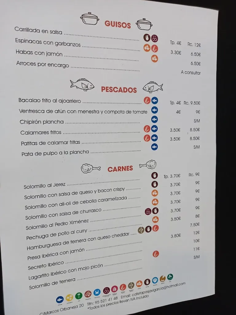 Menu_Cafe - tapas Javi Garcia_Lora del Río_image_1