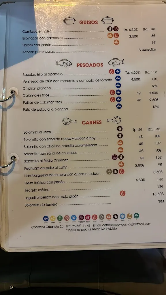 Menu_Cafe - tapas Javi Garcia_Lora del Río_image_4