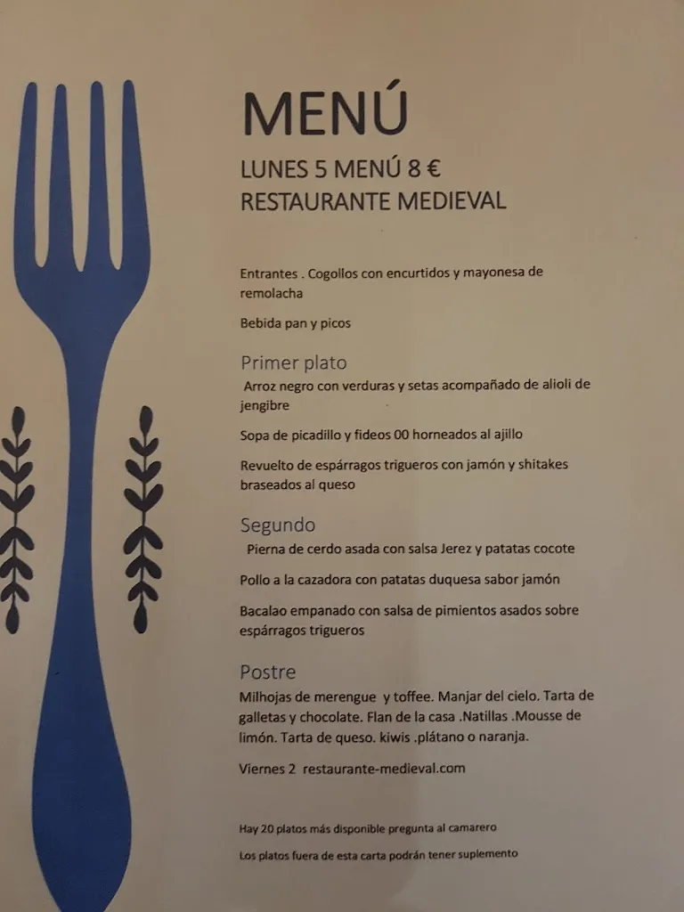 Menu_Restaurante Medieval_Lora del Río_image_2