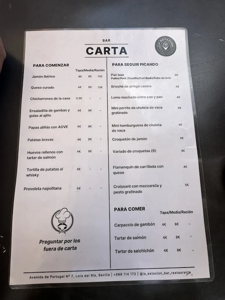 Menu_Bar Restaurante La Estación_Lora del Río_image_4