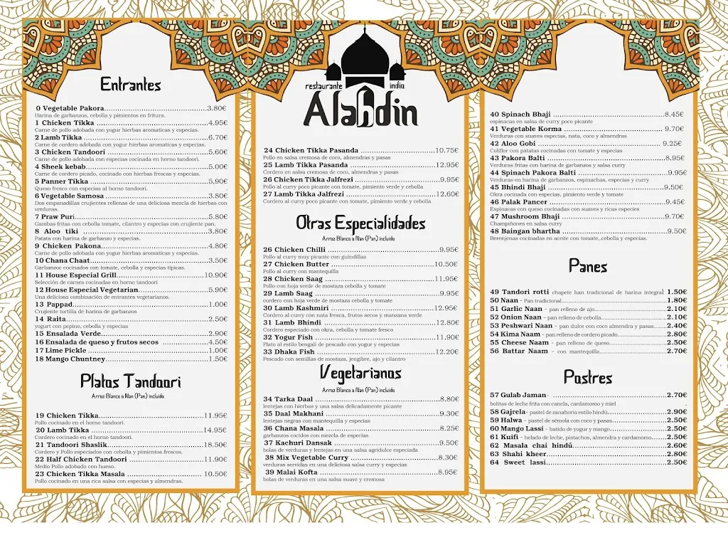 Menu_Alahdin Restaurante Indio Berja_Berja_image_1