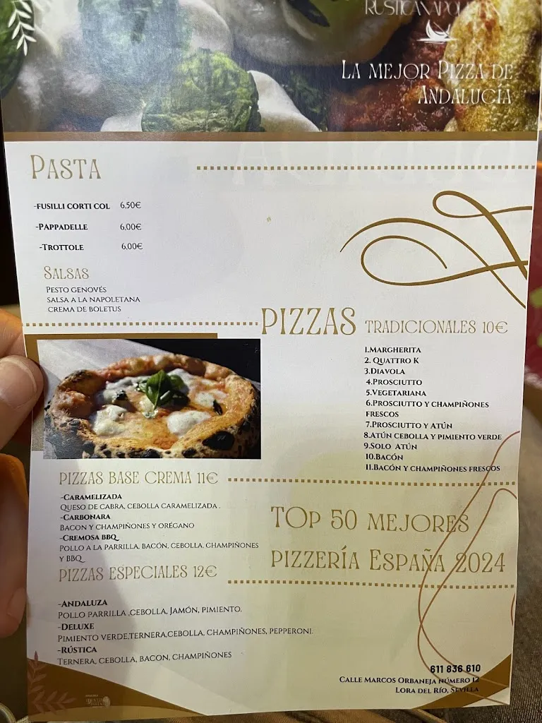 Menu_Pizzería Rustica Napoletana Style XXL_Lora del Río_image_1